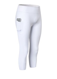 Women Quick Dry Breathable Elastic Trousers White