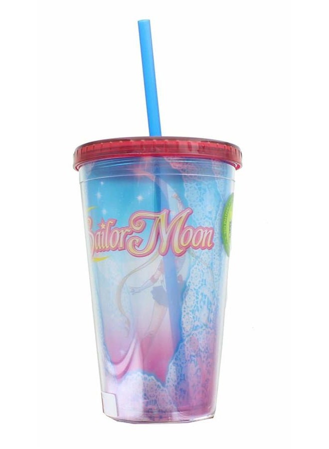JUST FUNKY Sailor Moon Lace 16oz Carnival Cup w/ Lid & Straw - Image 2
