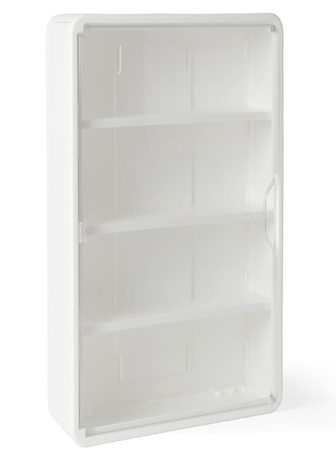 YCQDDA 4-Tiers Clear Display Case for Figures, Wall-Mounted Display Box with Adjustable Shelves, Dustproof Display Cabinet Organizer for Mini Figures, Blind Box Toys and Collectibles (White) - Image 1