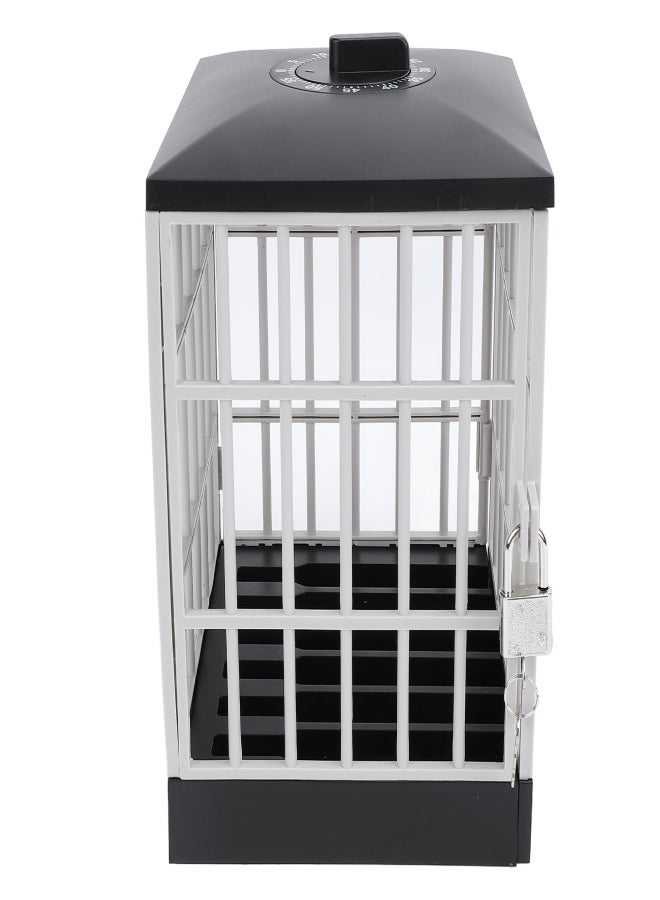 Mobile Phone Jail with Timer Cell Phones Prison Lock Up Safe Smartphone Stand Holder Classroom Home Table Office Storage Gadget Black and Grey - Image 5