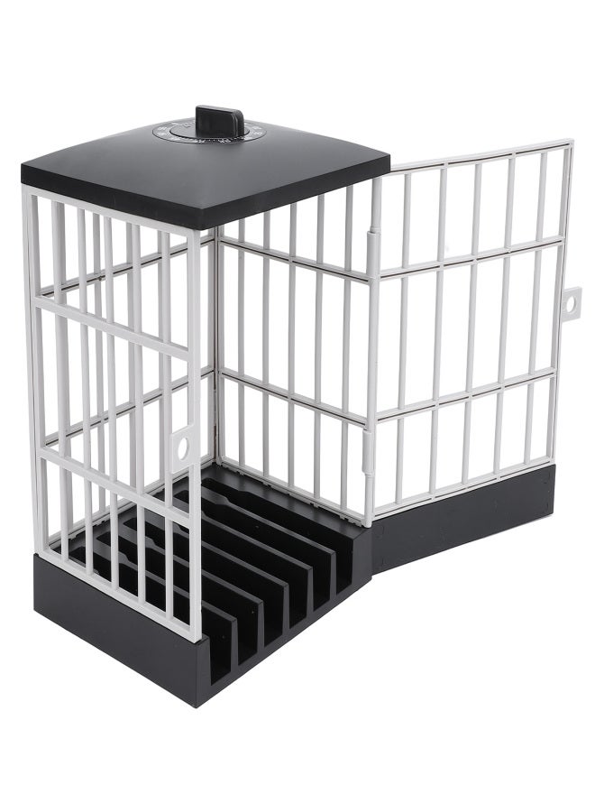 Mobile Phone Jail with Timer Cell Phones Prison Lock Up Safe Smartphone Stand Holder Classroom Home Table Office Storage Gadget Black and Grey - Image 2