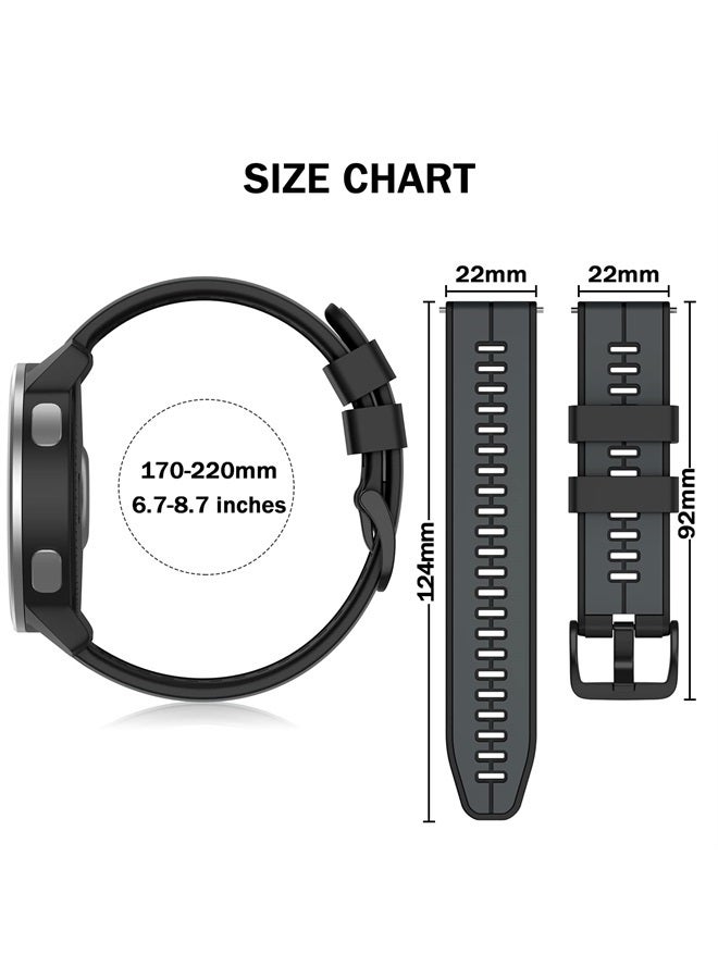 ISABAKE Quick Release Silicone Band 22mm Replacement for Garmin Vivoactive 4,Garmin Venu 2, Samsung Gear S3 Frontier, Galaxy Watch 46mm/Watch 3 45mm, Fossil Gen 5, Amazfit GTR 2, 2e,Ticwatch Pro 3 - Image 5