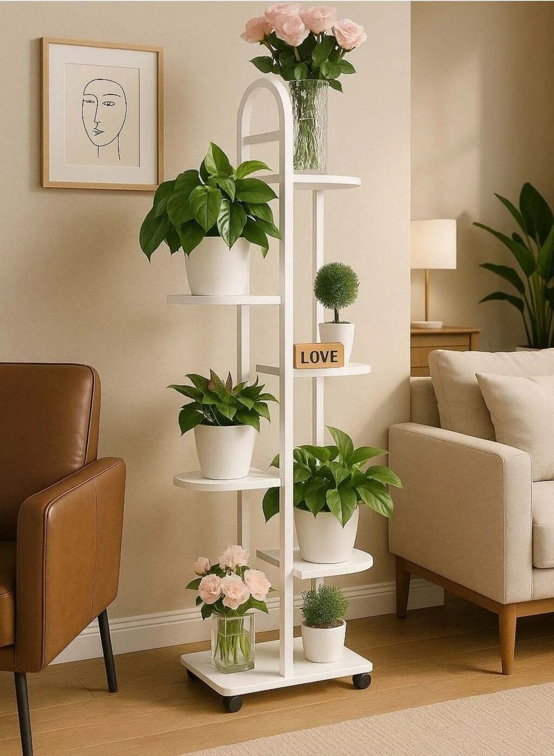ALMUFARREJ Modern Flower Stand with Wheels – Sleek Design, Fresh Vibes