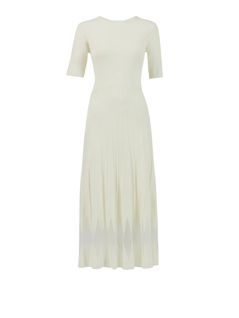 leem Pleated Hem Midi Dress