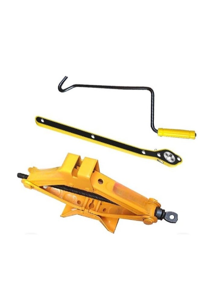 1.5 Ton Car Scissor Jack with Wrench - Universal Lifting Tool, Practical & Easy-to-Use - Image 1