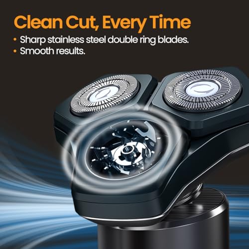 Airluxe ShaveMate Electric Shaver for men use with or without foam Rechargeable Beard Razor Machine for Clean Shaving Professional Grooming 1 year replacement warranty - Image 2