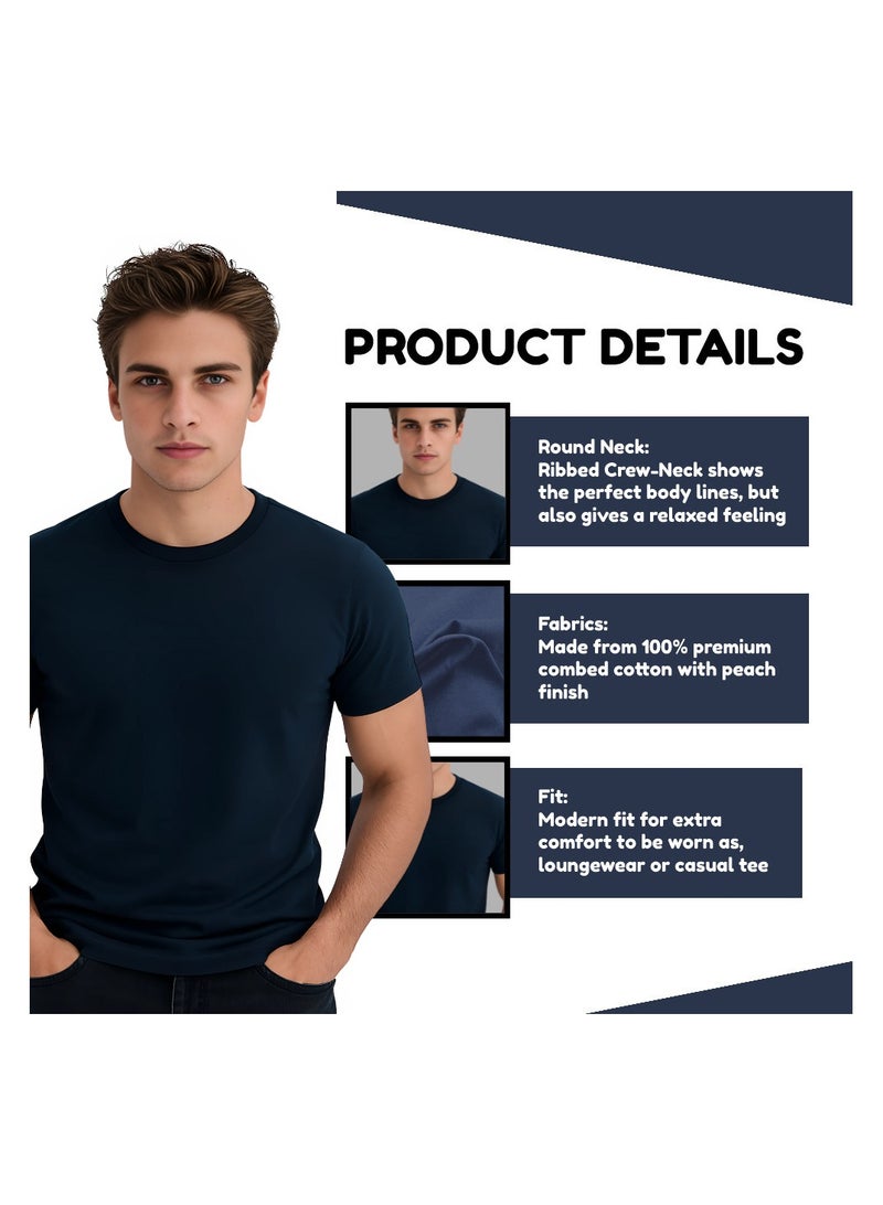 برينت شوب فور مي تي شيرت رجالي برقبة مستديرة للكبار 170 جرامًا في المتر المربع من القطن الخالص الألوان الأساسية - Image 3