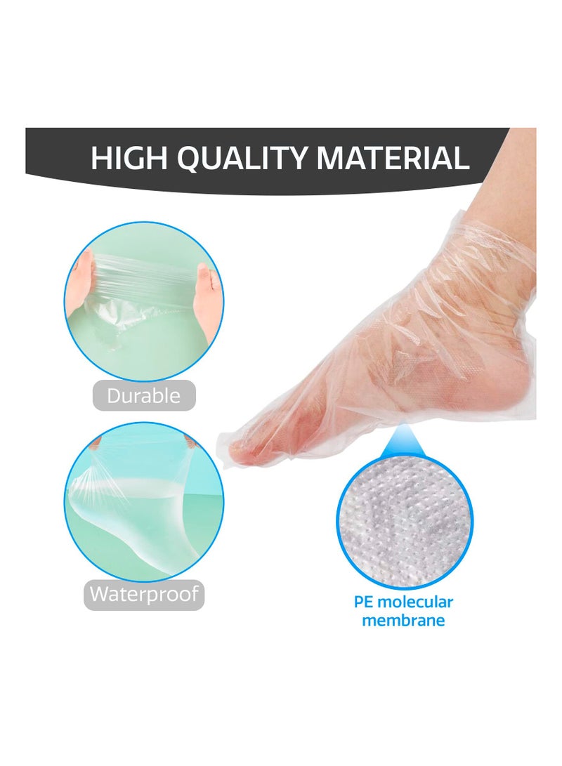 500 PCS Disposable Moisturizing Foot Socks, Plastic Foot Covers for Pedicure and Spa, Wax Treatment Socks for Soft Feet Care, Ideal for Paraffin Bath and Moisturizing Treatments. - Image 5