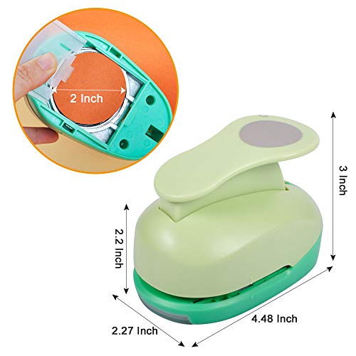 UCEC 2 Inch Circle Punch, Paper Punch, 2 Inch Hole Punch, Circle Hole Punch Cutters for Paper Crafts DIY Handmade Crafting Scrapbook Tools Cards Arts Fun Projects - Image 2