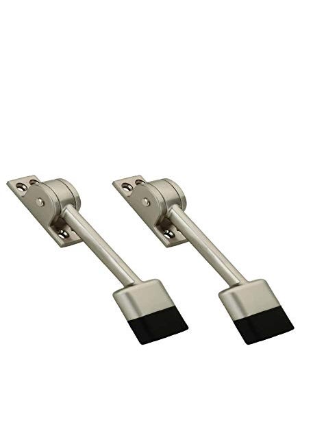 Volo Volo Silver Satin Finish 5 Inch Fully Heavy Body Powerful Working Door Stopper Color SilverPack of 2  - Image 1