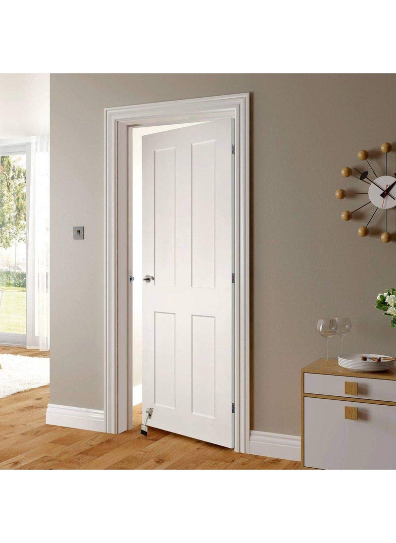 Volo Volo Silver Satin Finish 5 Inch Fully Heavy Body Powerful Working Door Stopper Color SilverPack of 2  - Image 5