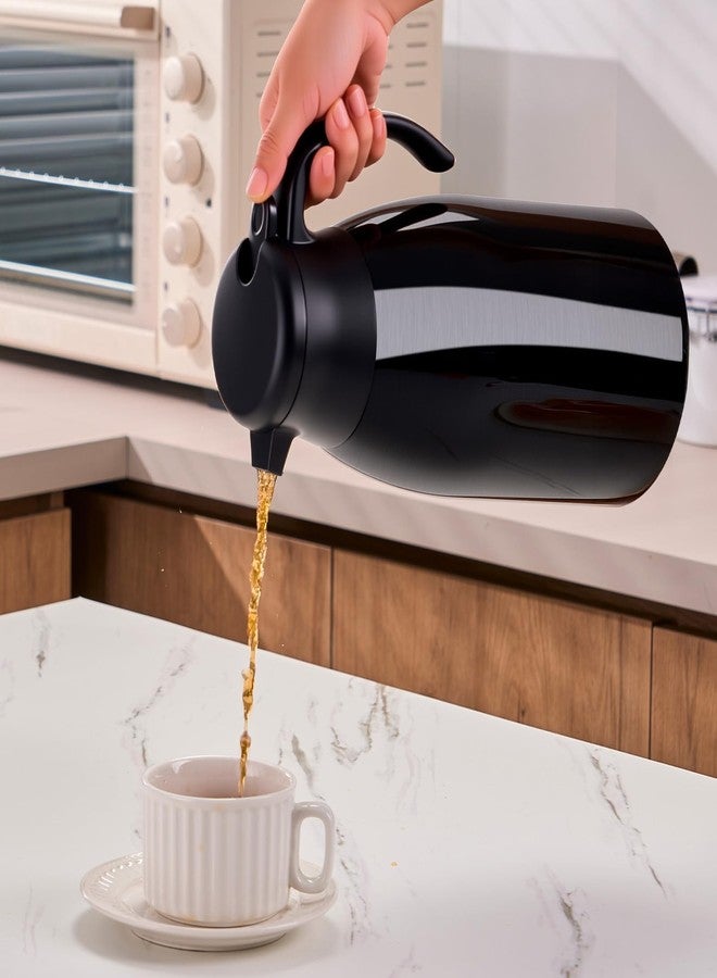 PARACITY إبريق قهوة حراري من باراسيتي ببطانة من الفولاذ المقاوم للصدأ، أباريق قهوة للحفاظ على المشروبات ساخنة، إبريق قهوة معزول بتفريغ الهواء بجدار مزدوج للقهوة والشاي، للمنزل والمكتب (2، 56 أونصة) - Image 4