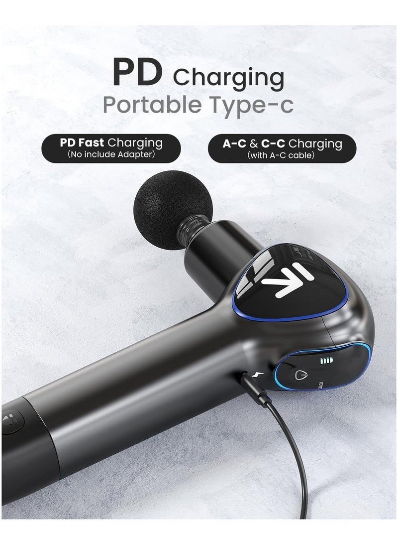 RENPHO R-C007-BK: The Ultimate Deep Tissue Massage Gun for Pain Relief & Recovery - Image 2