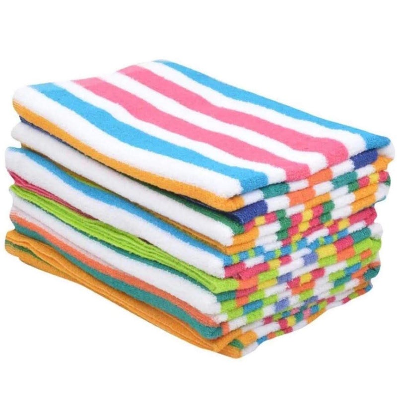 GLOW HOME Glow Home Highly Absorbent Soft Luxury Pure Cotton Terry Hand Towels - Pack of 6 (14X21 Inch, Multicolor)  - Image 1