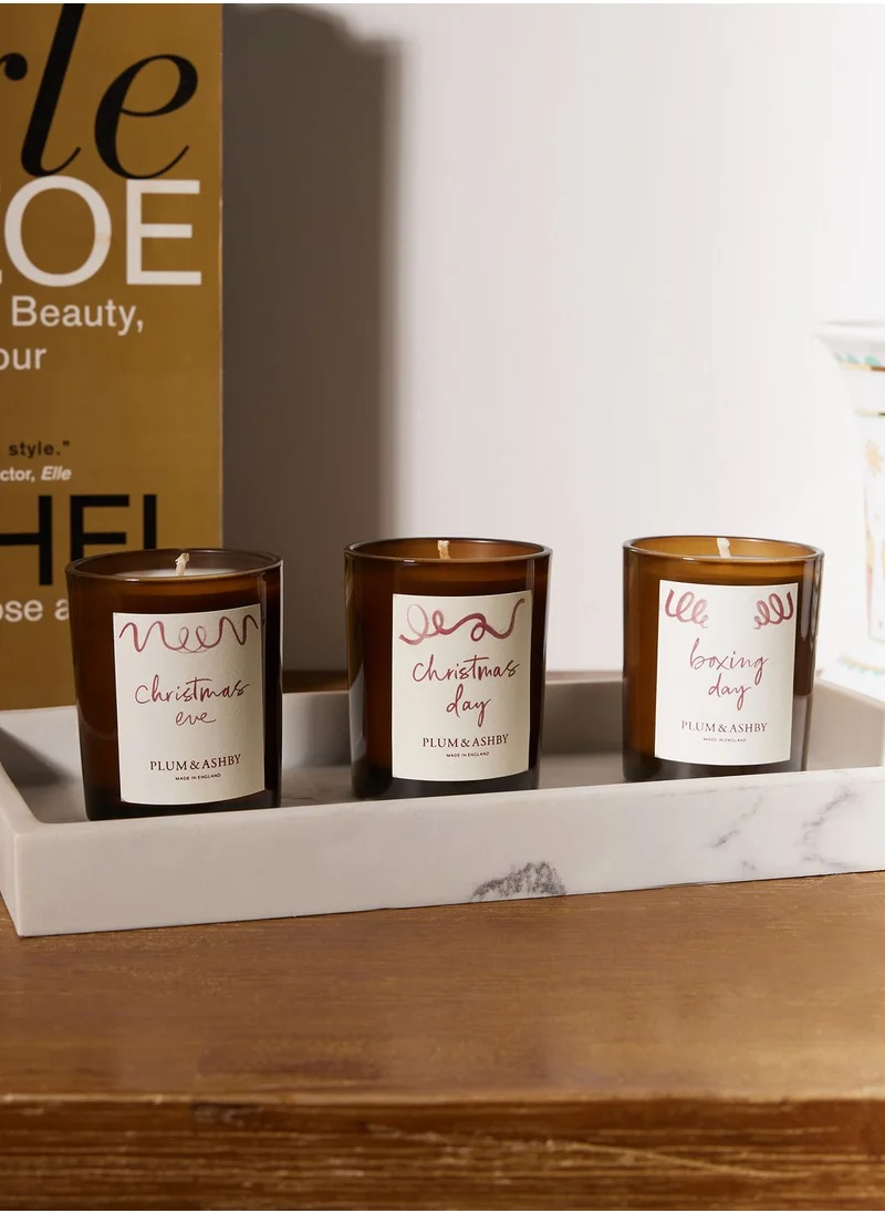 Plum & Ashby Christmas Trio Votive Set