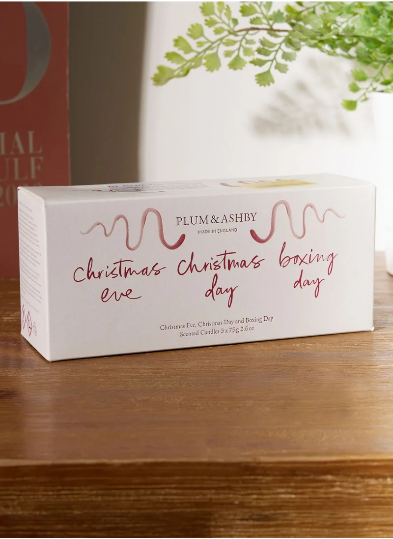 Plum & Ashby Christmas Trio Votive Set