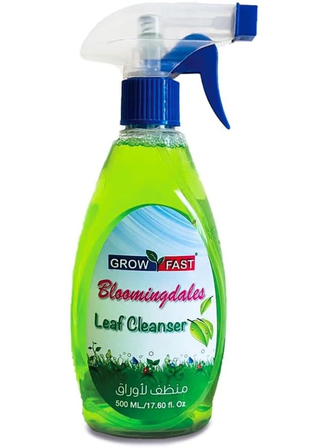 GROW FAST Organic Leaf Spray Cleanser Blooming dales (500 ml) Natural Indoor Plant Leaves ShineSpray for houseplants Indoor and Outdoor Fresh Leaf Shining Spray For Home & Office Use - Image 1