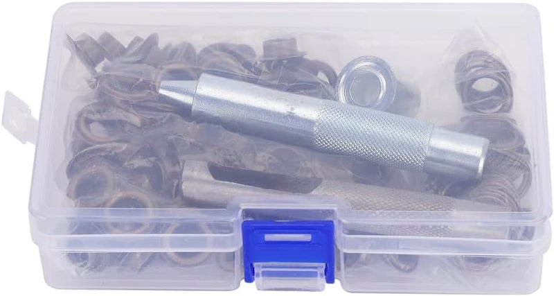 Bronze Round Punch Die Tool Kit, 100PCS DIY s Set with Punch Base Gaskets, B s for Clothing Bags Shoes Hats, Tool for Advertising - Image 4