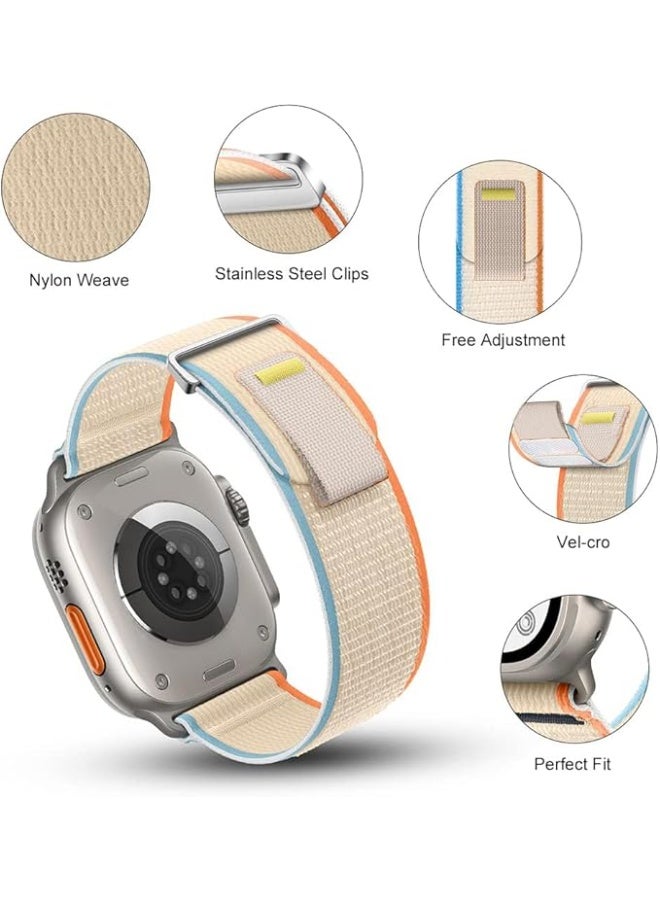 Trail/Alpine Loop Nylon Band Compatible with Apple Watch Ultra 2 / Ultra / Series 9/8/7/6/5/4/3/2/1 / SE2 / SE, Adjustable Sport Strap with Metal C-Hook, Replacement Wristband for iWatch 49mm 45mm 44mm 42mm - Image 2