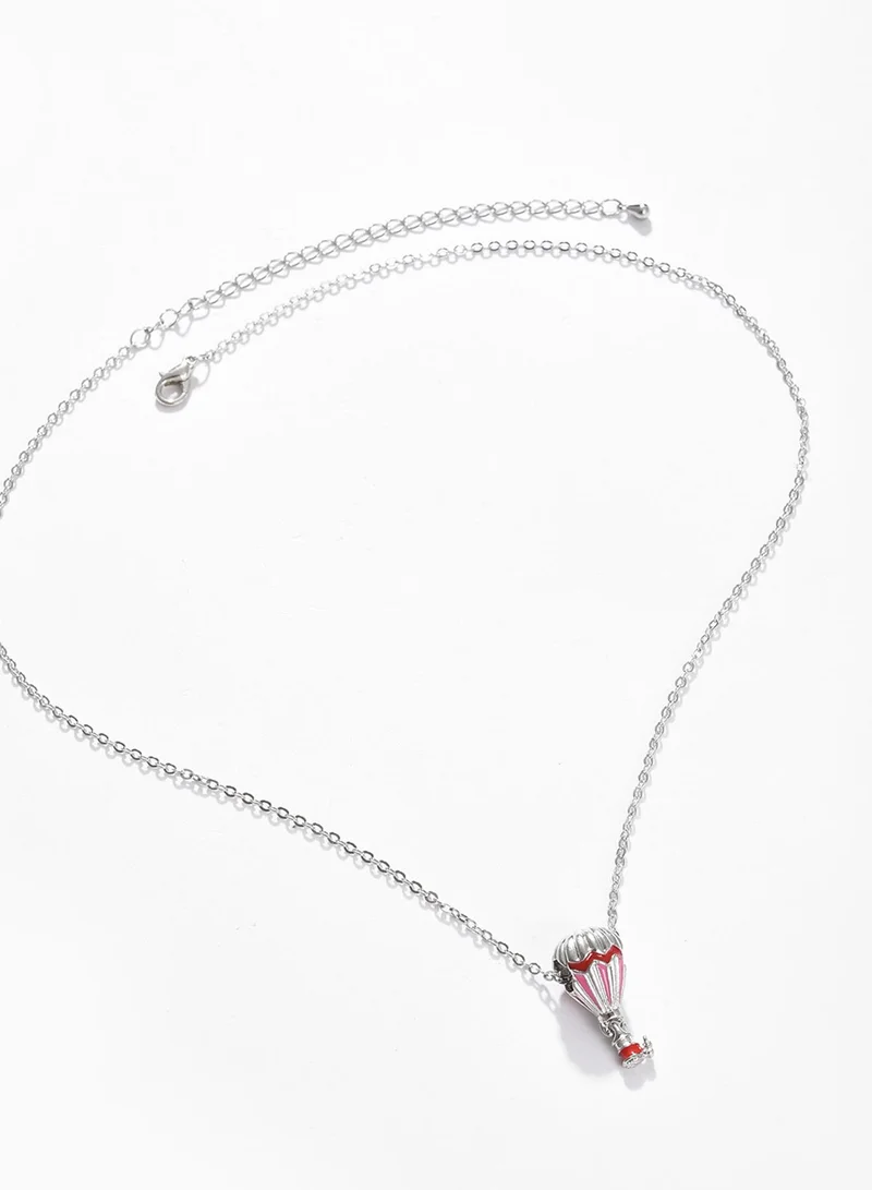 SOHI Red Artificial Chain Necklace Jewellery