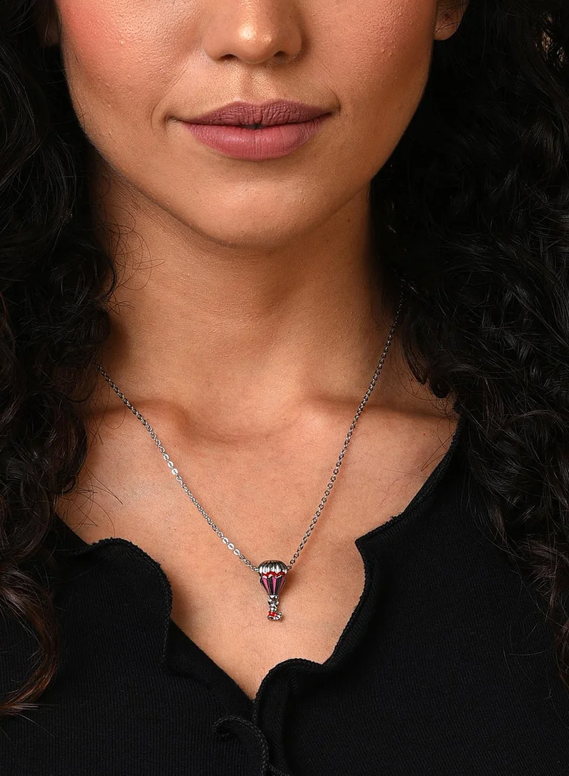 SOHI Red Artificial Chain Necklace Jewellery