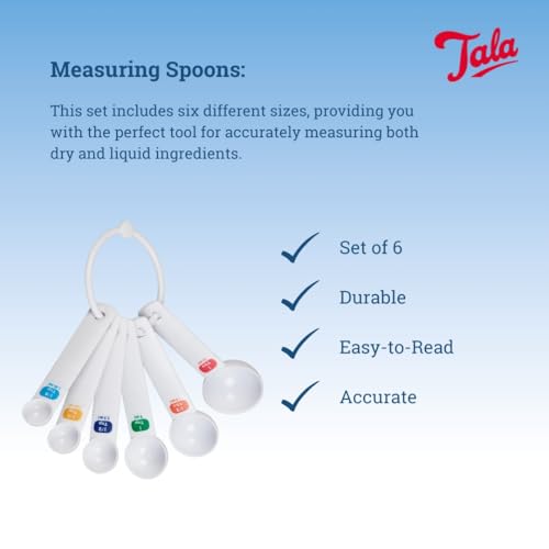 Tala Plastic Measuring Spoons, White - Image 2