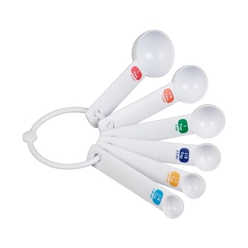 Tala Plastic Measuring Spoons, White - Image 1