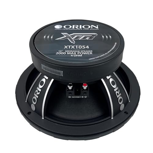 ORION XTR XTX1054 High Efficiency 10” Mid-Range Bullet Loudspeaker, 2000W Max Power, 500W RMS, 4 Ohm, 3” Voice Coil - Pro Car Audio Stereo, Midrange Speaker (Single) - Image 5