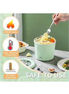 1L Mini Ramen Cooker, 450W Rapid Noodles Cooker, Multifunctional Electric Pot for Cooking Pasta, Egg, Soup, Portable Pot with Over-Heating Protection for Dorm, Office, Travel (Green) - pzsku/Z4F52C3EF2FD0B1FA8C4EZ/45/_/1718784678/4858e6ed-bbc1-4dbd-bd42-3303c8dd8575