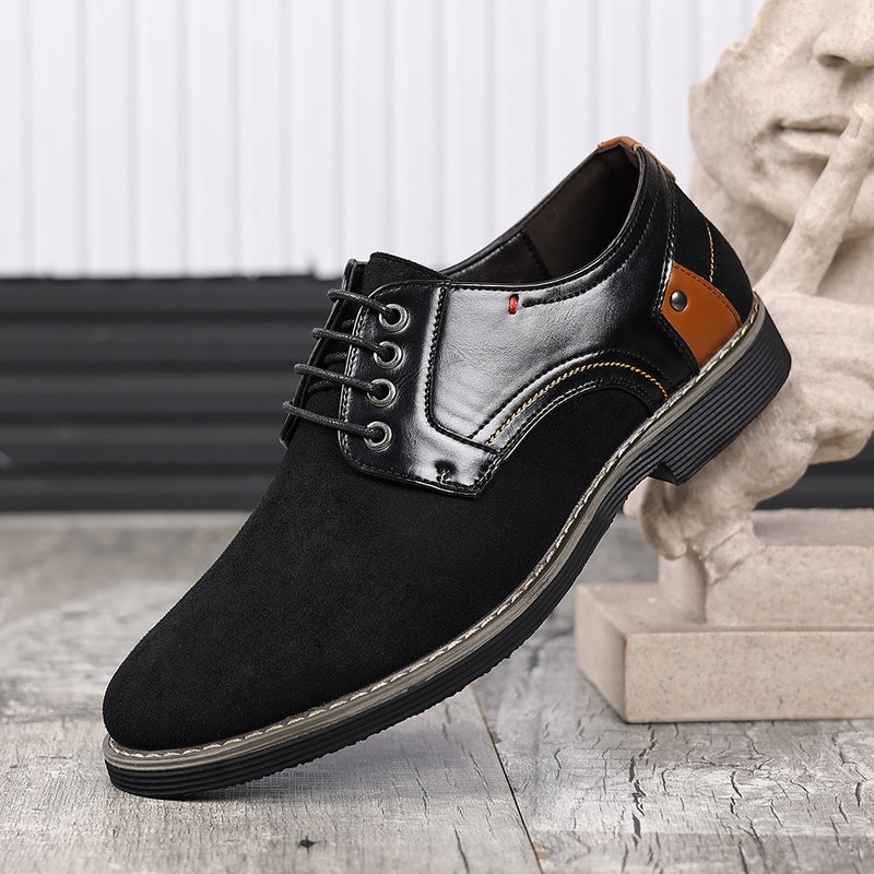 New Suede Men'S Casual Shoes Large Size Lace-Up Fashion Shoes Men'S Lace-Up Daily Versatile Leather Shoes Shoes - Image 3