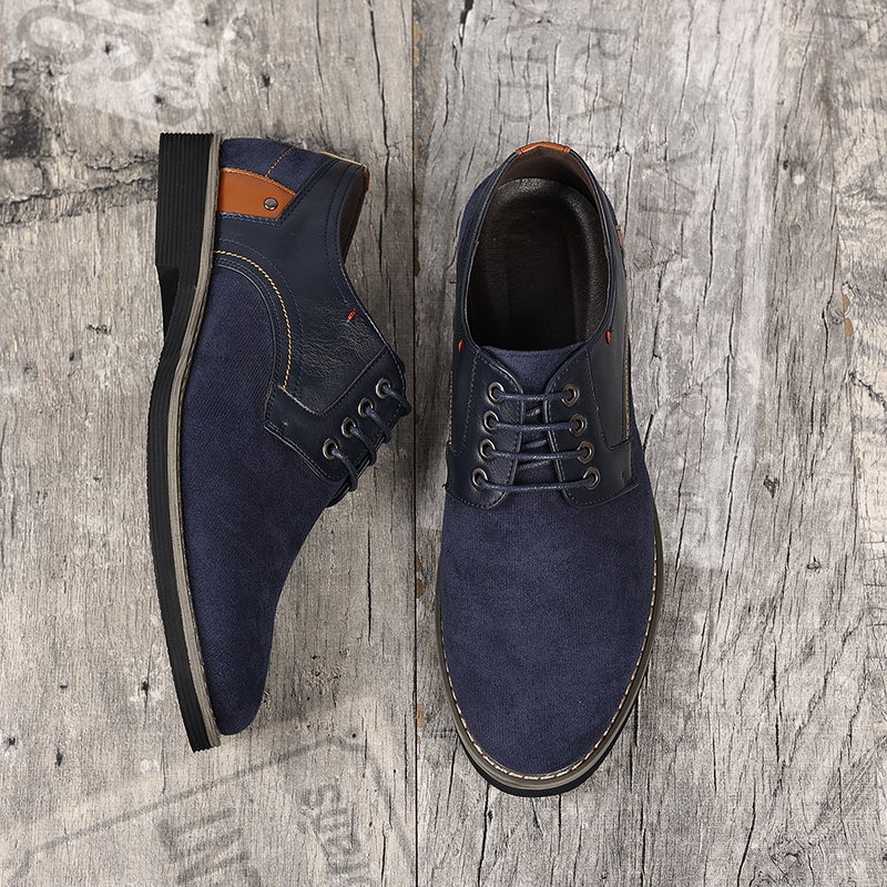New Suede Men'S Casual Shoes Large Size Lace-Up Fashion Shoes Men'S Lace-Up Daily Versatile Leather Shoes Shoes - Image 5