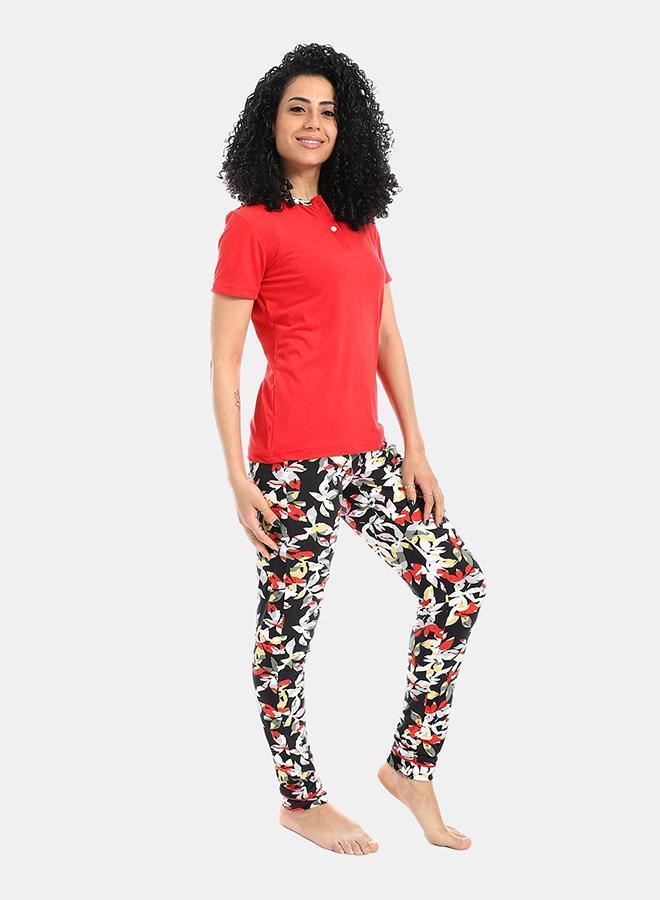 kady Self Pattern Short Sleeves Pajama Set - Image 2