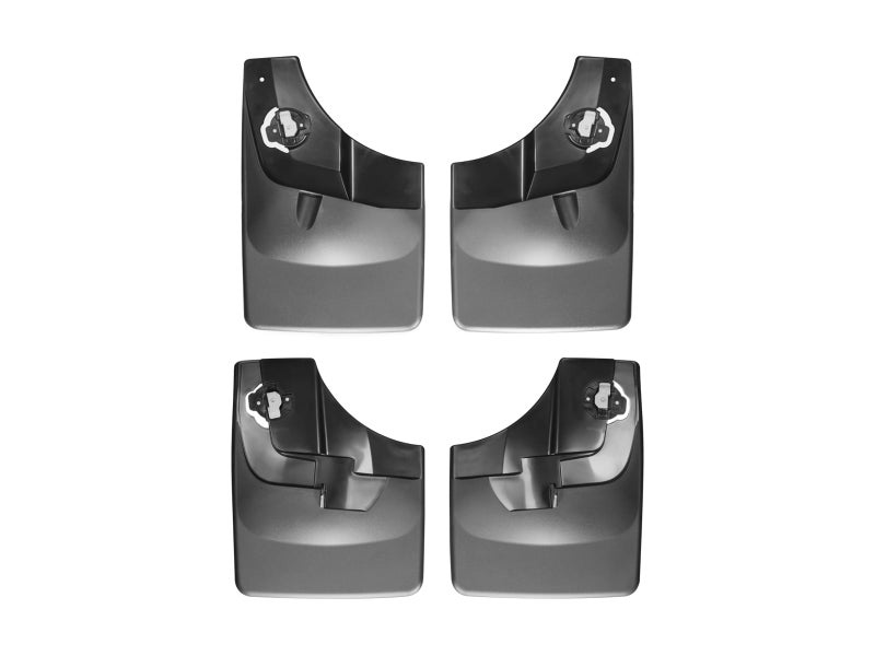 WeatherTech حراس الطين WeatherTech مخصص بدون حفر لسيارة فورد F-150 - مجموعة أمامية وخلفية (110044-120044)، أسود - Image 1