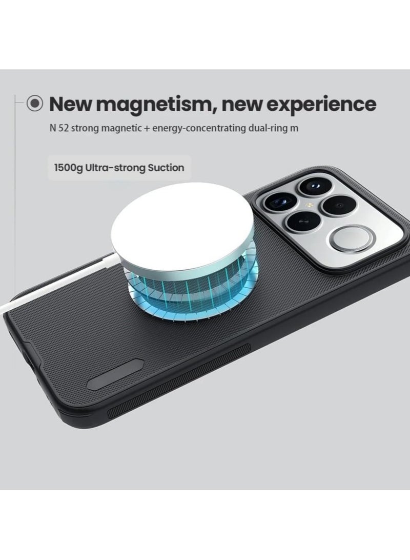 general Magnetic Case for Xiaomi POCO F8 Ultra [Support Wireless Charging] Frosted Shield Pro Shell Soft TPU Edge Shockproof Protective Cover - Image 2
