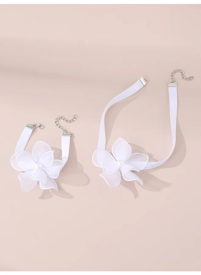 Take Two Take Two Set of 2 - Flower Necklace and Bracelet