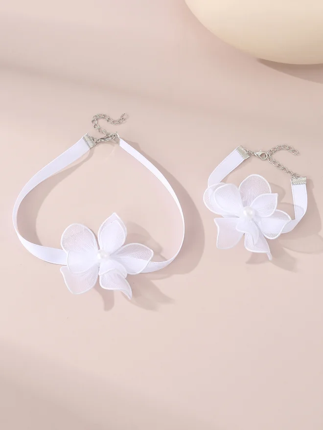 Take Two  Take Two Set of 2 - Flower Necklace and Bracelet for Women | Best Price UAE