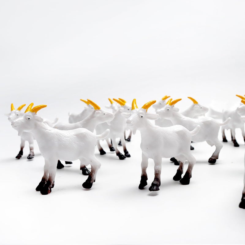 Aydinids 25 Pcs Miniature Goat Figurines Mini Resin Lamb Miniature Lamb Plastic Farm Animal Model for Succulent Planter Moss Landscape DIY Terrarium Fairy Garden - Image 3