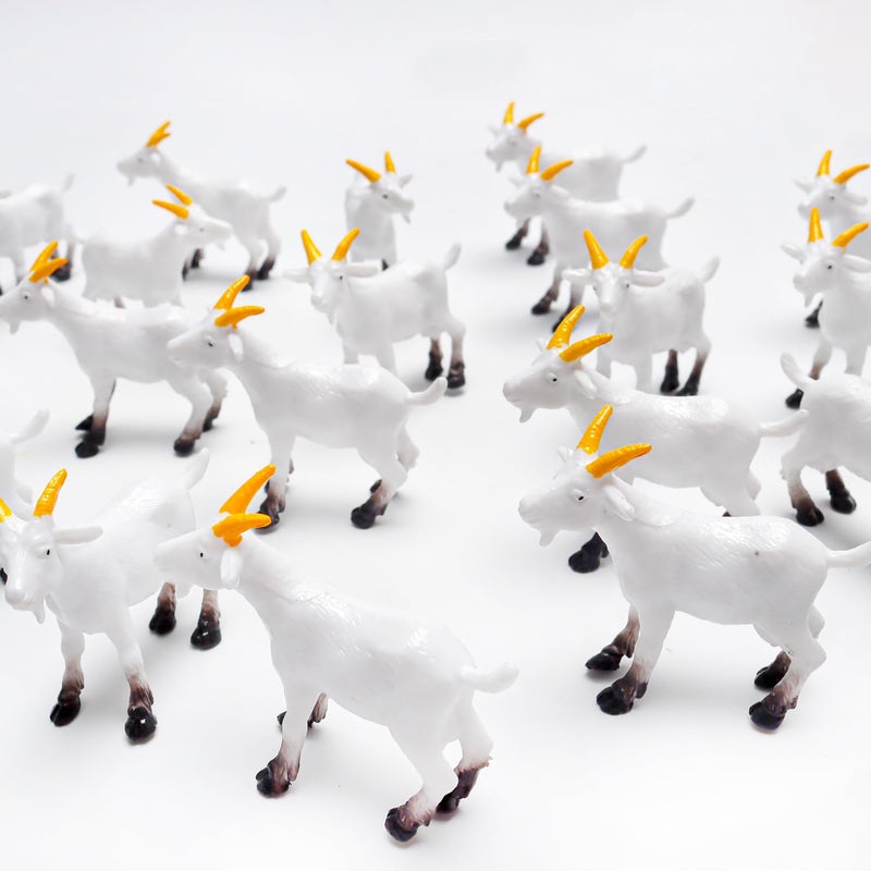 Aydinids 25 Pcs Miniature Goat Figurines Mini Resin Lamb Miniature Lamb Plastic Farm Animal Model for Succulent Planter Moss Landscape DIY Terrarium Fairy Garden - Image 4