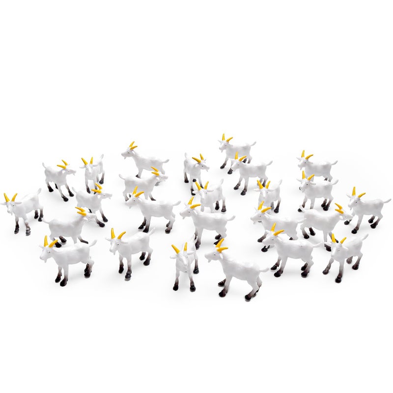 Aydinids 25 Pcs Miniature Goat Figurines Mini Resin Lamb Miniature Lamb Plastic Farm Animal Model for Succulent Planter Moss Landscape DIY Terrarium Fairy Garden - Image 1