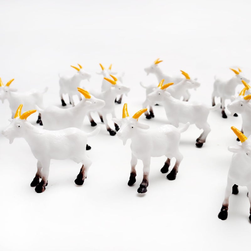 Aydinids 25 Pcs Miniature Goat Figurines Mini Resin Lamb Miniature Lamb Plastic Farm Animal Model for Succulent Planter Moss Landscape DIY Terrarium Fairy Garden - Image 2