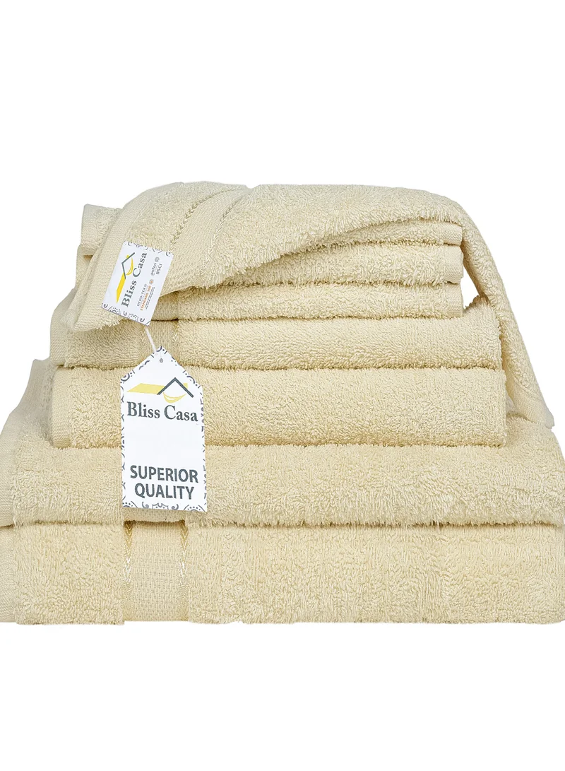 Bliss Casa Bliss Casa - 8 Pieces Towel Set - 2 Bath Towels, 2 Hand Towels, and 4 Washcloths, Ring Spun Cotton Highly Absorbent Towels for Bathroom, Shower Towel