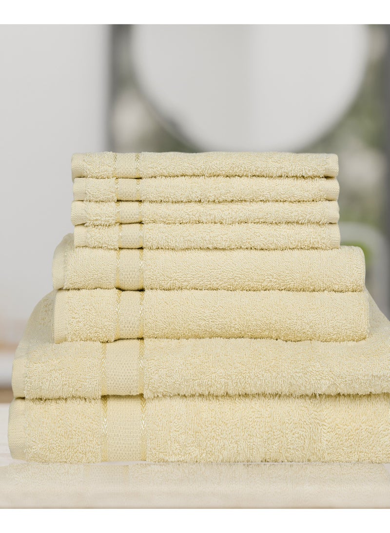 Bliss Casa - 8 Pieces Towel Set - 2 Bath Towels, 2 Hand Towels, and 4 Washcloths, Ring Spun Cotton Highly Absorbent Towels for Bathroom, Shower Towel - Image 5