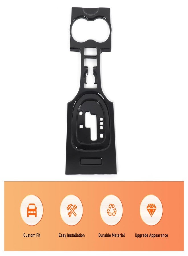HAPPYHORSE غطاء لوحة التحكم المركزية لناقل الحركة متوافق مع بونتياك G8 08-09/هولدن كومودور 06-12 ABS غطاء لوحة مسند الذراع المركزي غطاء لوحة ناقل الحركة زخرفي (أسود لامع) - Image 5
