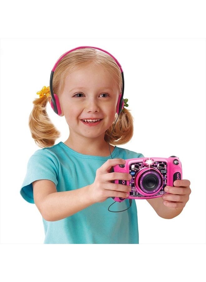 vtech - Kidizoom Duo 5.0 Deluxe Digital Selfie Camera with MP3 Player and Headphones, Pink - Image 1