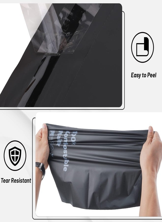 Eargardin Compostable 10x15 inch Shipping Bags with Self Seal Waterproof Shipping Mailers with Eco Friendly Packaging Envelopes Supplies Mailing Bags BPI Certified Black, 50 Counts - Image 4