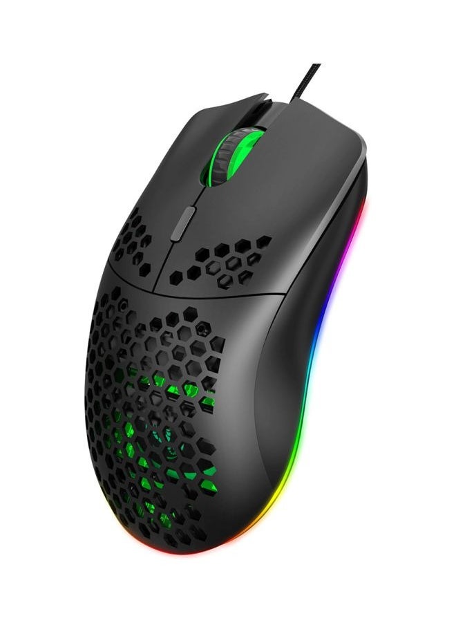 Generic - Wired Gaming Mouse with Honeycomb Shell, Side Buttons Computer Mouse for PC/Tablet/Desktop/Office/Games - Image 1