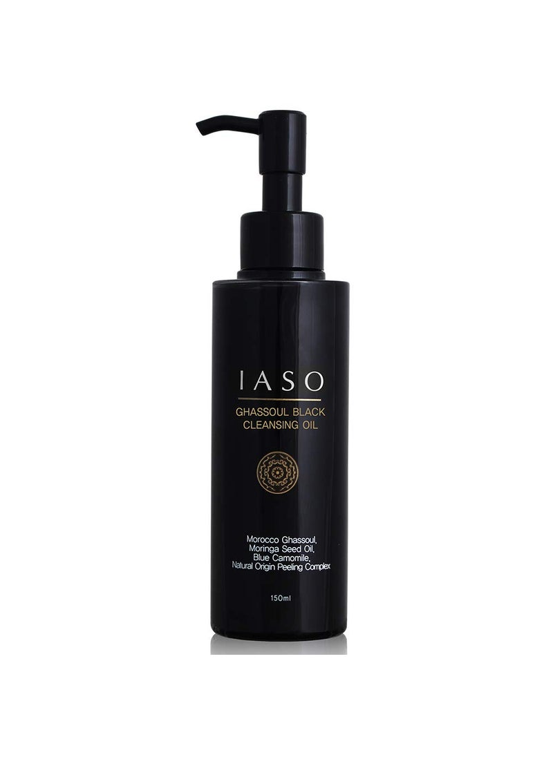 iaso IASO Ghassoul Black Cleansing Oil | Makeup Remover, Cleansing Blackheads and Dead Skin, Moisturizing, Korean Skin Care, 5.07 oz 