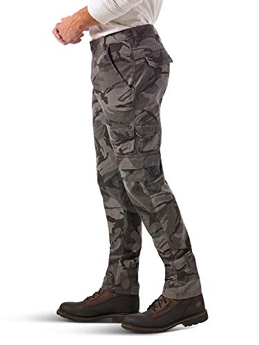 Wrangler Authentics mens Regular Tapered Cargo Pants, Grey Camo, 32W x 32L US - Image 4