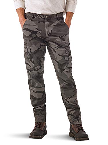 Wrangler Authentics mens Regular Tapered Cargo Pants, Grey Camo, 32W x 32L US - Image 1