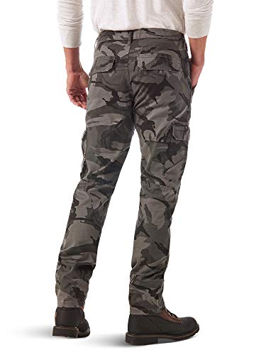 Wrangler Authentics mens Regular Tapered Cargo Pants, Grey Camo, 32W x 32L US - Image 2